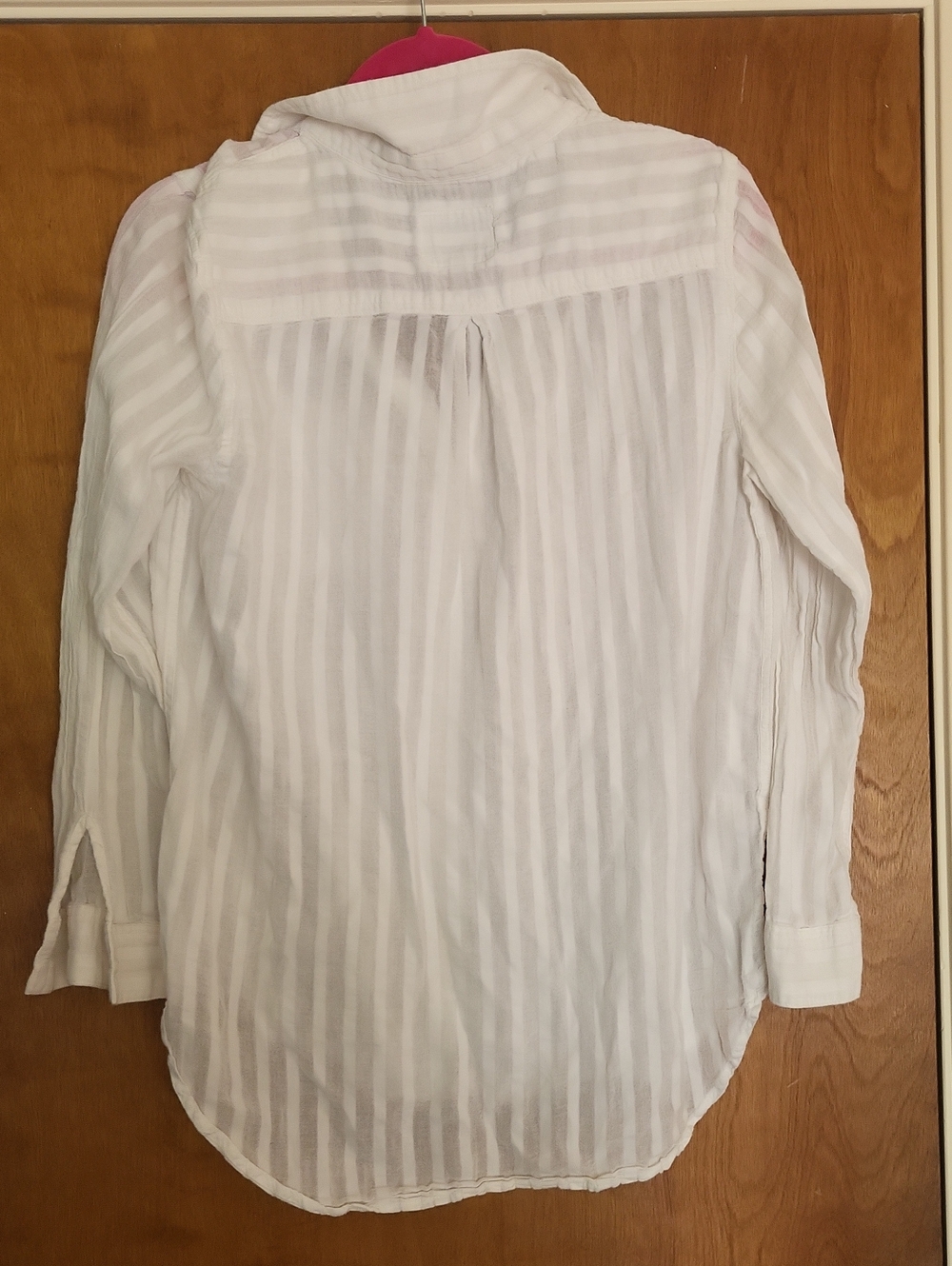 Rails White Sheer Vertical-Strip Shirt - Picture 2 of 2
